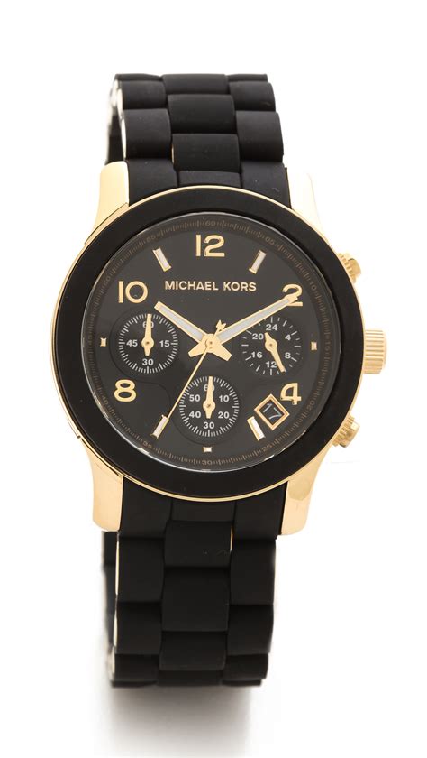 michael kors map watch black|michael kors black runway.